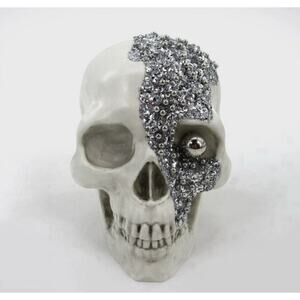 Target Halloween Decorative Skull - White/Silver New